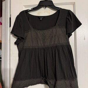 Lucky Brand Charcoal Blouse